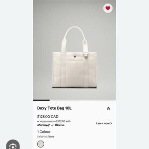 Lululemon boxy tote 10L
